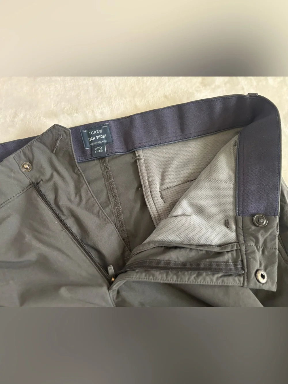 J. Crew Tech Short Re-Imagined Charcoal Gray Classic Summer Golf Mens Size 30